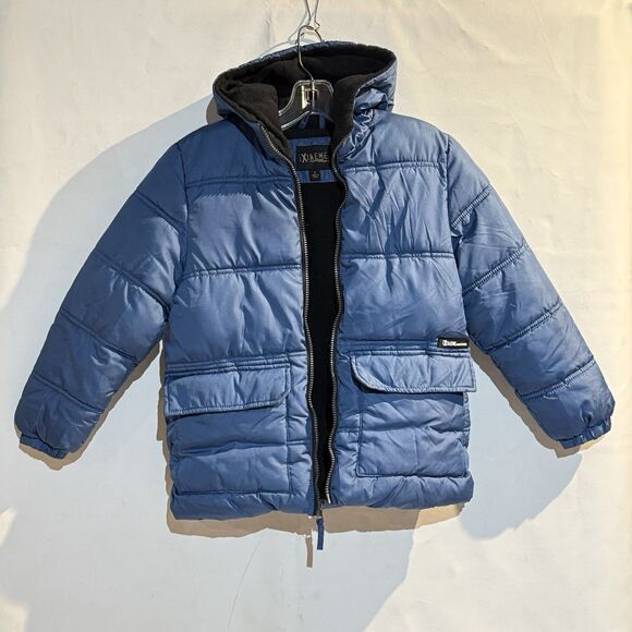 Ixtreme Winter Coat Jacket Boys Size Small Blue Fleece Lined Puffer Hood - Picture 2 of 16